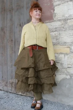 Ewa i Walla Rock 22220 TINE oliv (olive) - Hard Voile aus reiner Baumwolle