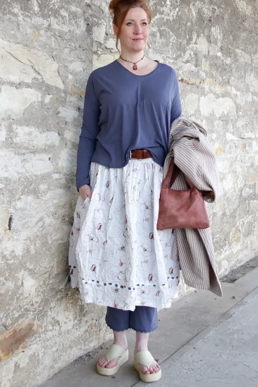Ewa i Walla Rock ISABELLA 22260 mit zartem Flower Print (original) - reine Knitterbaumwolle