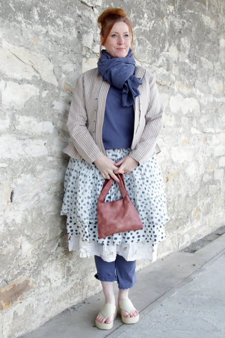 Ewa i Walla Rock ISABELLA 22260 mit zartem Flower Print (original) - reine Knitterbaumwolle