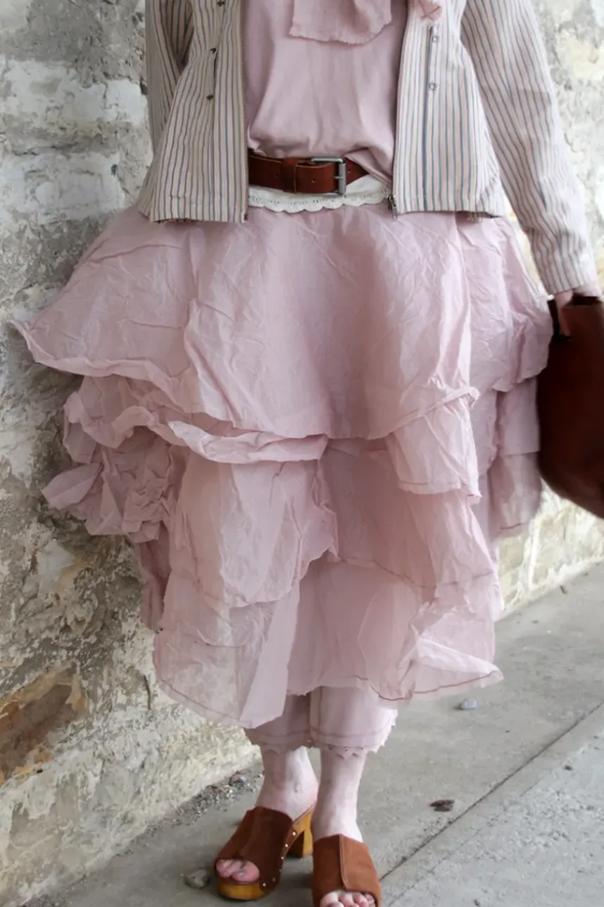 Ewa i Walla Rock TINE 22276 in rose (pale mauve) - Hard Voile aus reiner Baumwolle