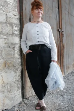 Ewa i Walla Sarouel-Hose 11409 MAJVI in schwarz (black) - softes Leinen