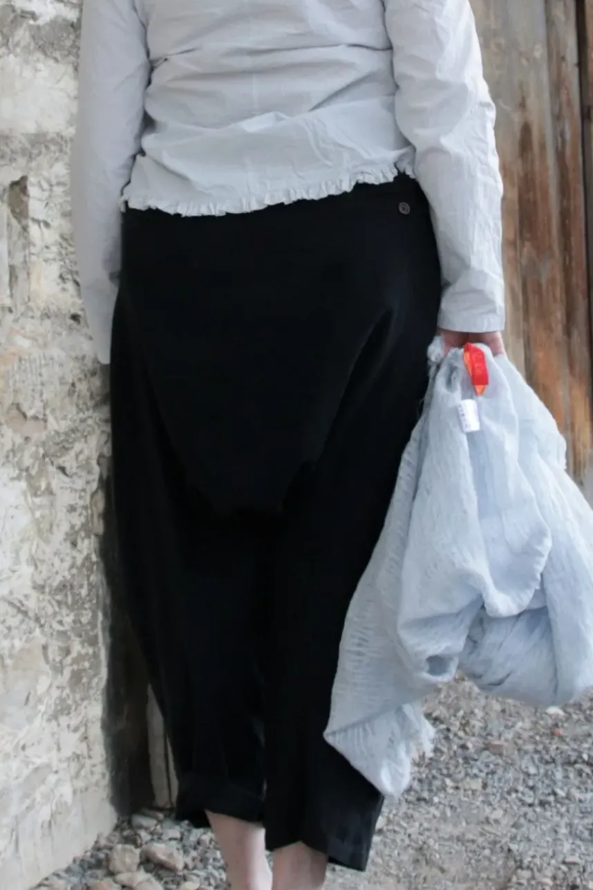 Ewa i Walla Sarouel-Hose 11409 MAJVI in schwarz (black) - softes Leinen