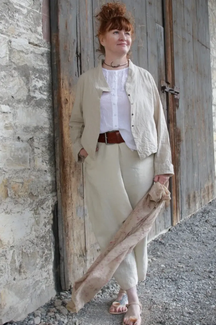 Ewa i Walla Sarouel-Hose 11409 MAJVI in cremeweiss (bone white) - softes Leinen