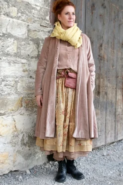 *Ewa i Walla Schal 77599 GUNILLA im hellen lemon (ecru)) - reine Baumwolle mit Stickerei