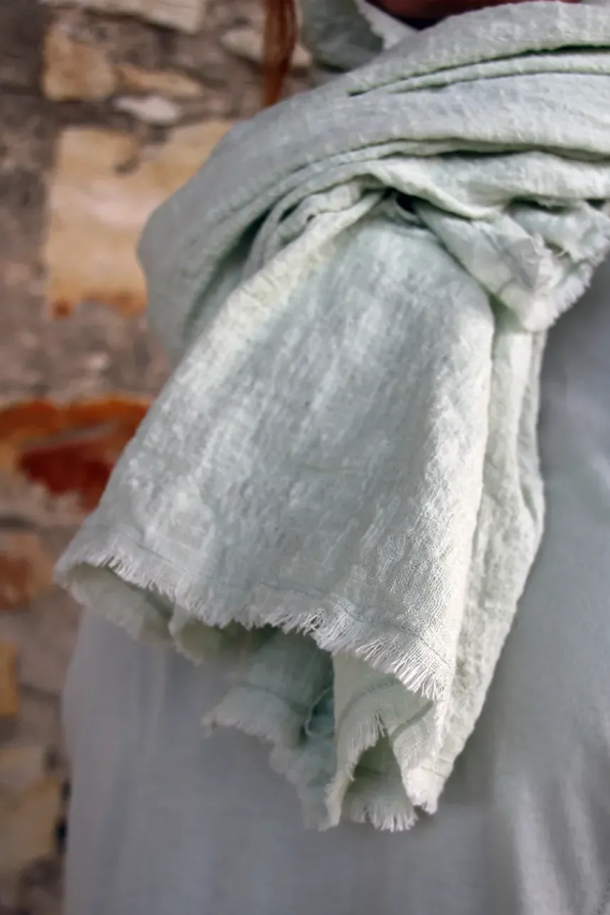 Ewa i Walla Schal JUDY 77610 in zartem mint (soft jade) - zarte Gaze aus reiner Baumwolle