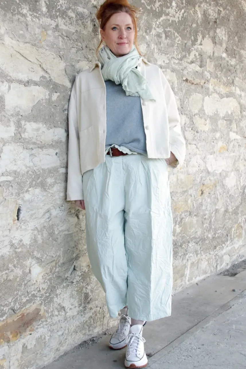 Ewa i Walla Schal JUDY 77610 in zartem mint (soft jade) - zarte Gaze aus reiner Baumwolle