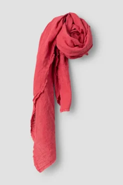Ewa i Walla Schal JUDY 77610 in korallenrot (cerise) - zarte Gaze aus reiner Baumwolle