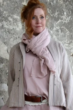 Ewa i Walla Schal JUDY 77610 in rose (pale mauve) - zarte Gaze aus reiner Baumwolle
