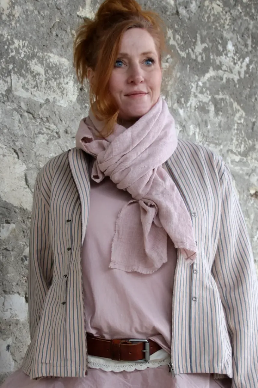 Ewa i Walla Schal JUDY 77610 in rose (pale mauve) - zarte Gaze aus reiner Baumwolle