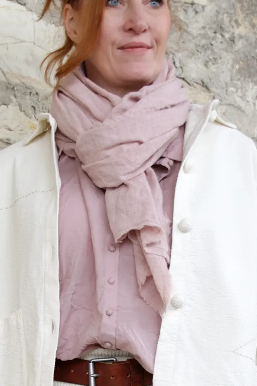 Ewa i Walla Schal JUDY 77610 in rose (pale mauve) - zarte Gaze aus reiner Baumwolle