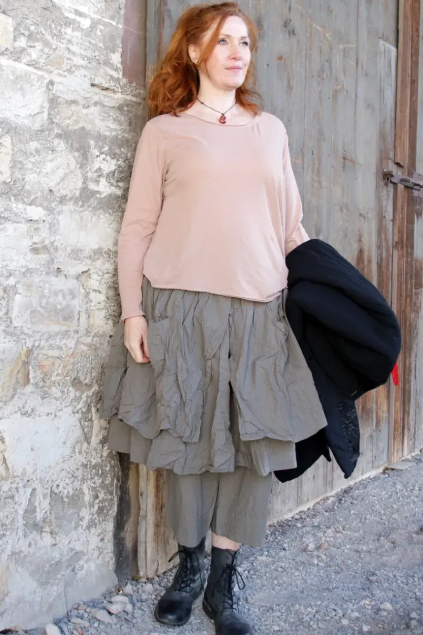 *Ewa i Walla Shirt 44987 GISELA in zartem altrose (taupe) - softer Jersey aus reiner Baumwolle