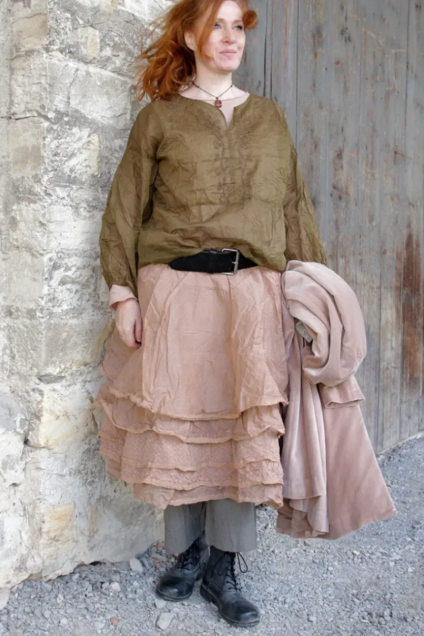 *Ewa i Walla Shirt 44987 GISELA in zartem altrose (taupe) - softer Jersey aus reiner Baumwolle