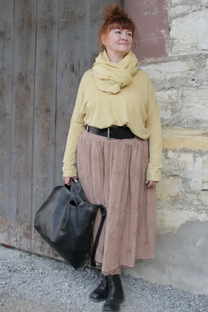 *Ewa i Walla Shirt 44985 GYRID im hellen lemon (ecru) - Jersey aus reiner Baumwolle