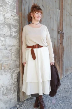 Ewa i Walla Shirt 44943 TYRA in sand/natur (pearl) - Jersey aus reiner Baumwolle