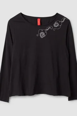 Ewa i Walla Shirt 44943 TYRA in vintage schwarz (black) - Jersey aus reiner Baumwolle
