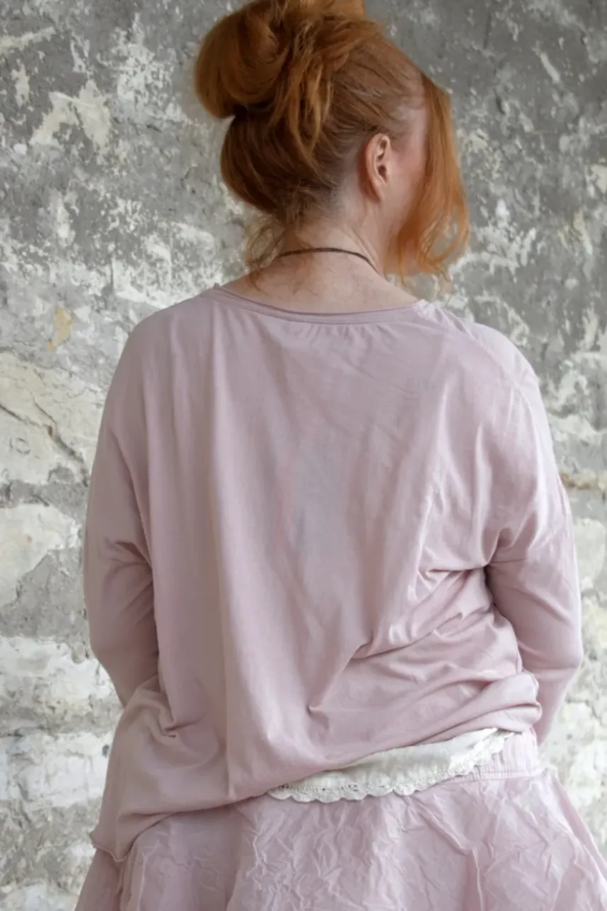 Ewa i Walla Shirt ZITA 44146 in rose (pale mauve) - softes Jersey aus reiner Baumwolle