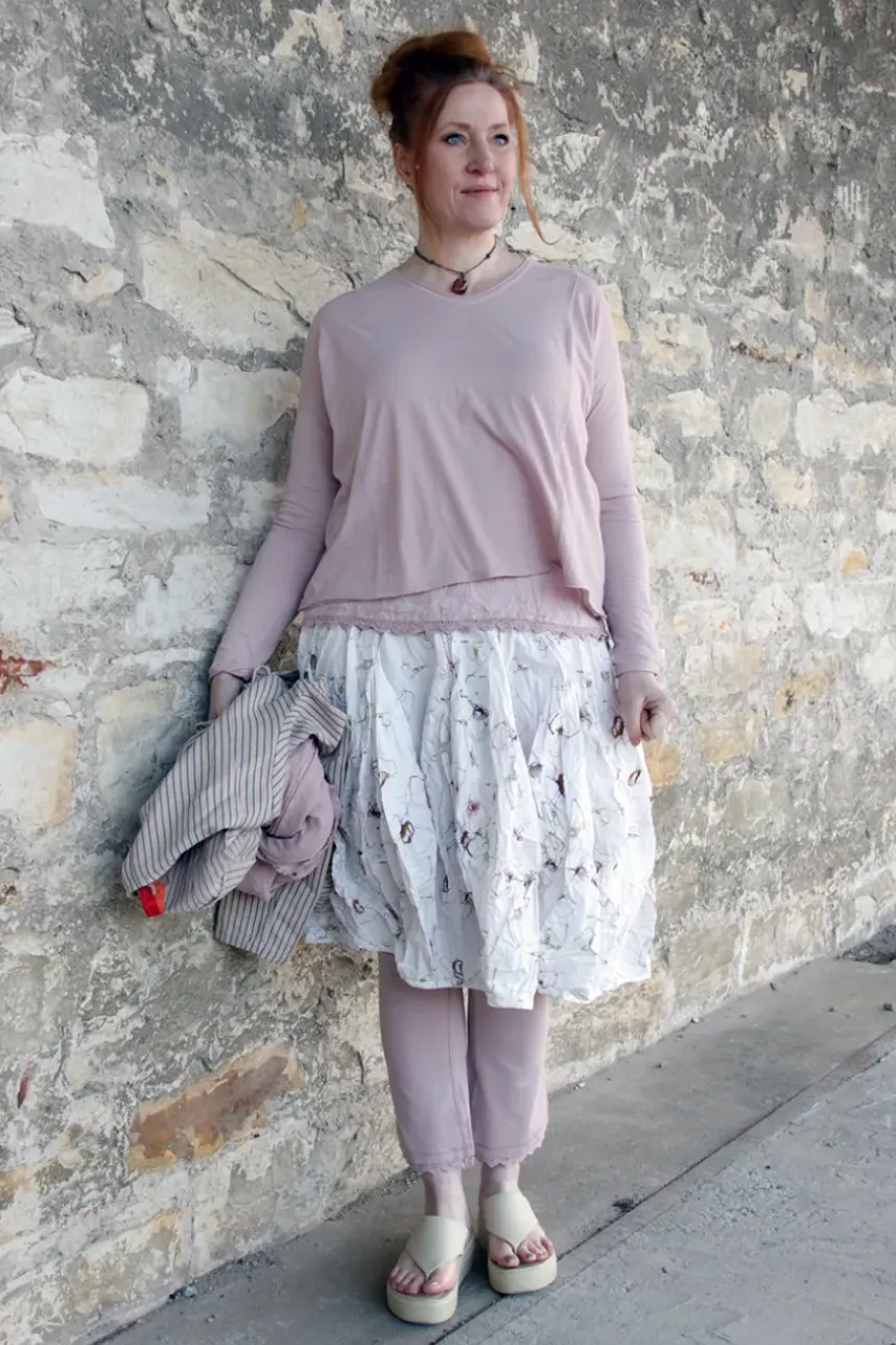 Ewa i Walla Shirt ZITA 44146 in rose (pale mauve) - softes Jersey aus reiner Baumwolle