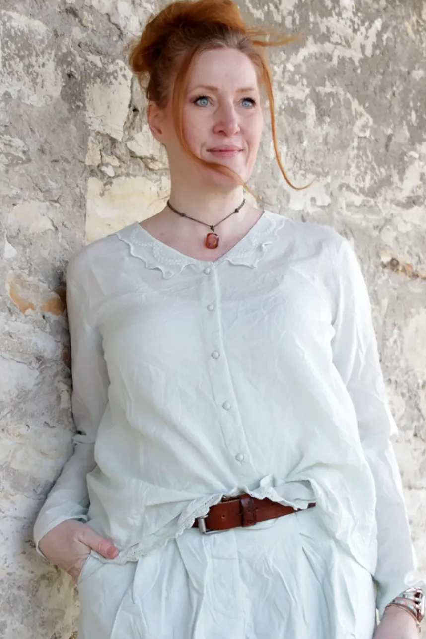 Ewa i Walla Top NORA 33398 in zartem mint (soft jade) - reine Viskose