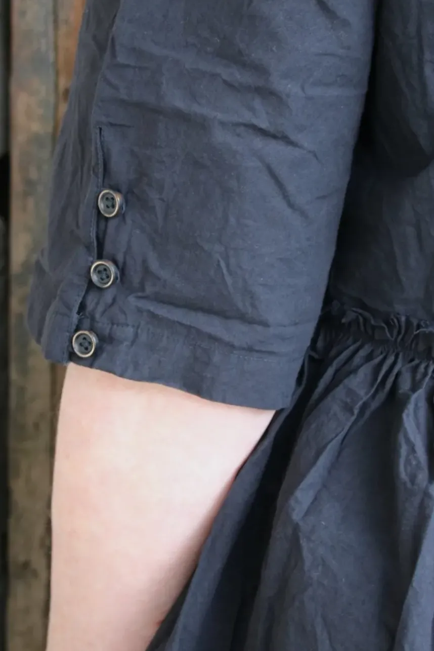 Ewa i Walla Tunika 44953 AGDA in schwarz (black) - reine Knitterbaumwolle