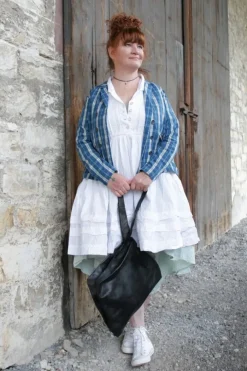 Ewa i Walla Tunika 44953 AGDA in reinweiss (white) - reine Knitterbaumwolle