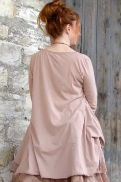 *Ewa i Walla Tunika 44986 DANIA in altrosa (taupe) - softer Jersey aus reiner Baumwolle
