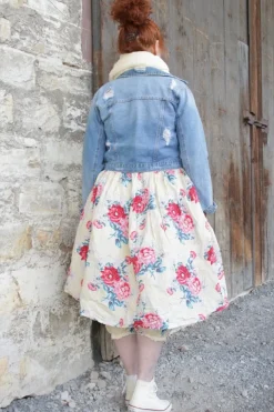 Ewa i Walla Tunika 33360 JILL in pastellgelb mit Flowerprint & creme mit Ringel - softer Jersey & Knitterbaumwolle