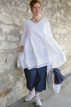 Ewa i Walla Tunika MADICKEN 44129 in weiß (white) - reine Kitterbaumwolle