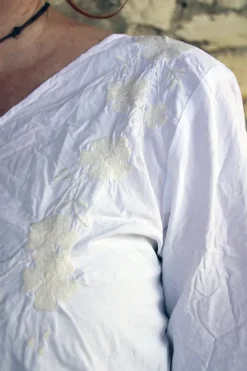 Ewa i Walla Tunika MADICKEN 44129 in weiß (white) - reine Kitterbaumwolle