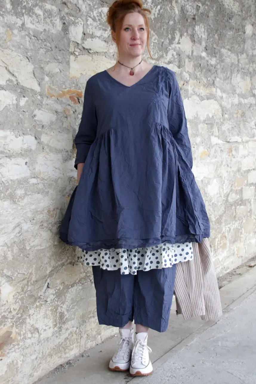 Ewa i Walla Tunika MADICKEN 44129 in blau (blue) - reine Kitterbaumwolle