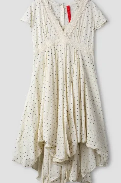 Ewa i Walla Tunika/Kleid 44964 STELLA in creme mit blauen Dots (blue dot voile) - softer Voile