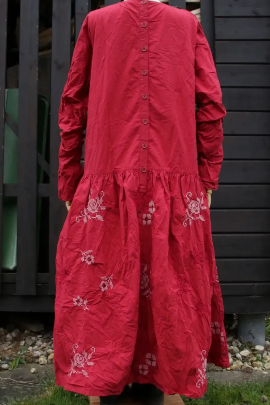 Ewa i Walla WINTER SPECIAL EDITION Kleid JASMIN 55938 in rot (red) - reine Knitterbaumwolle