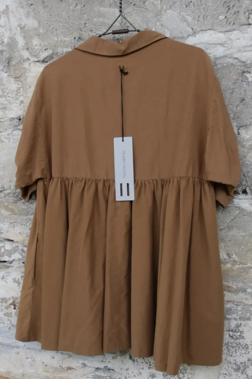 hannes roether Bluse CYNAR 210852 in camel (oase) - Baumwolle & exklusive Seide