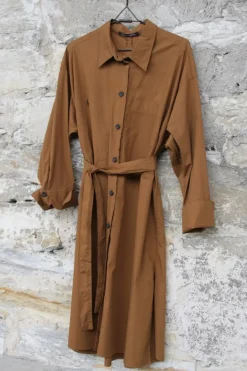 hannes roether Kleid SUPERBE 210838 in camel - Baumwolle & Elasthan