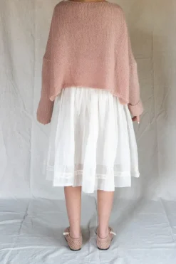 Les Ours lässiger Pullover PILOU in altrose - supersofte, recycelte Mischwolle