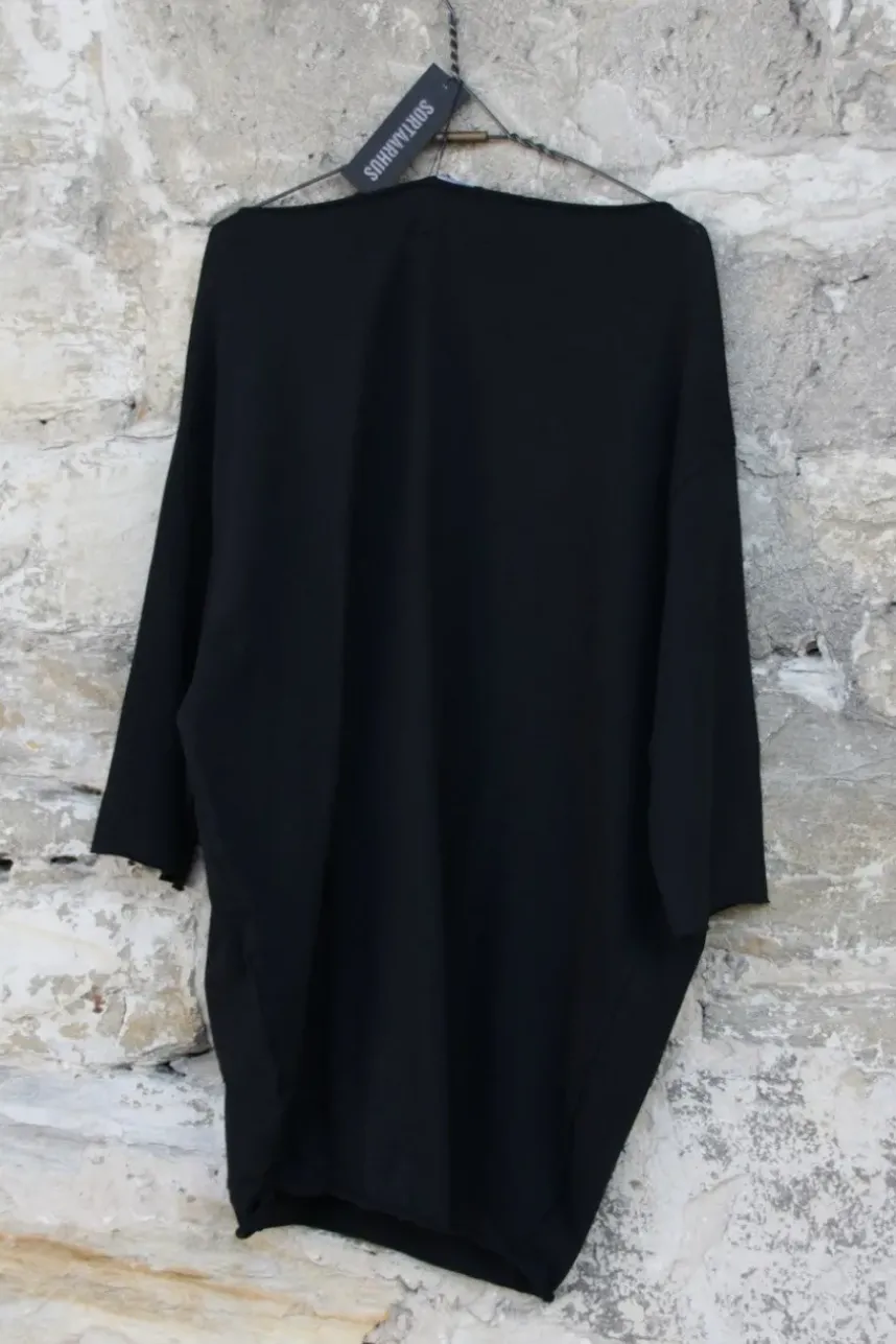 SORT AARHUS Oversize Pullover 2004 in black/schwarz - reine Baumwolle